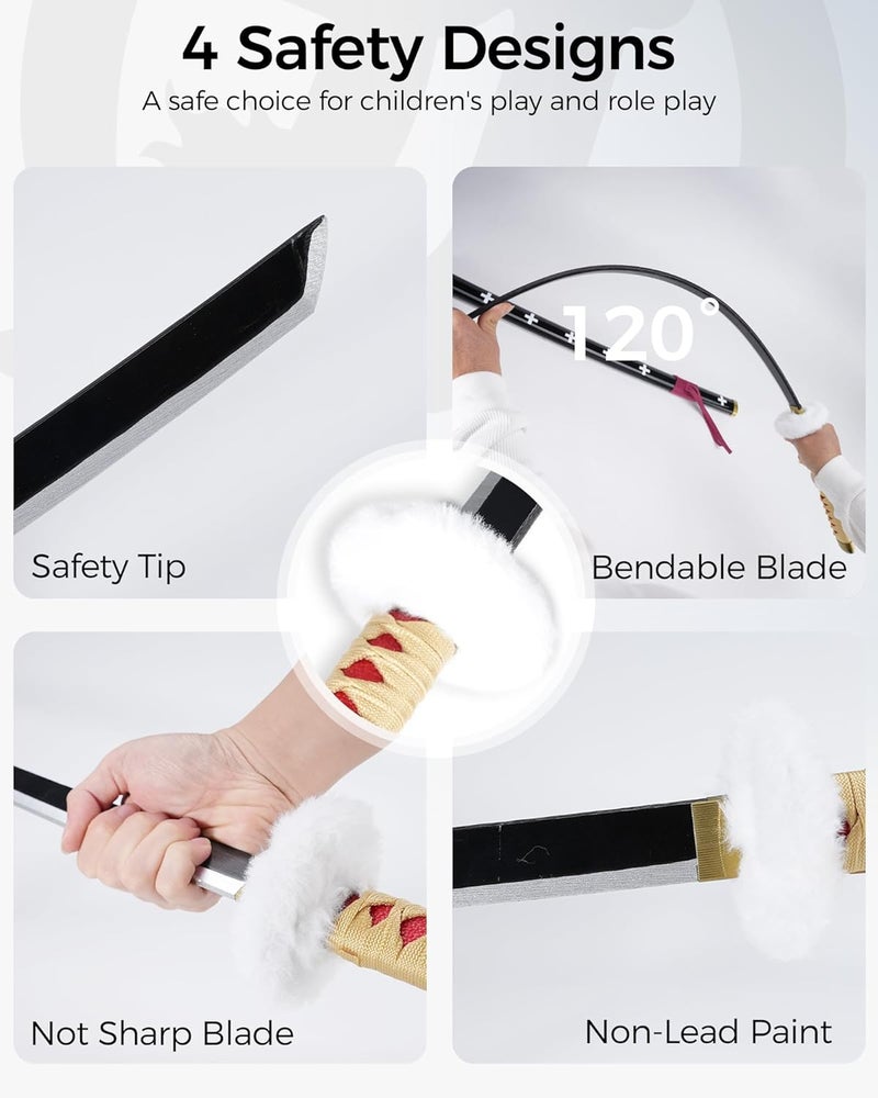 Cold Blade Katana Sword - 41 inches Katana Replica with Holster Belt and Display Stand - Sword with Authentic Design - Image 4
